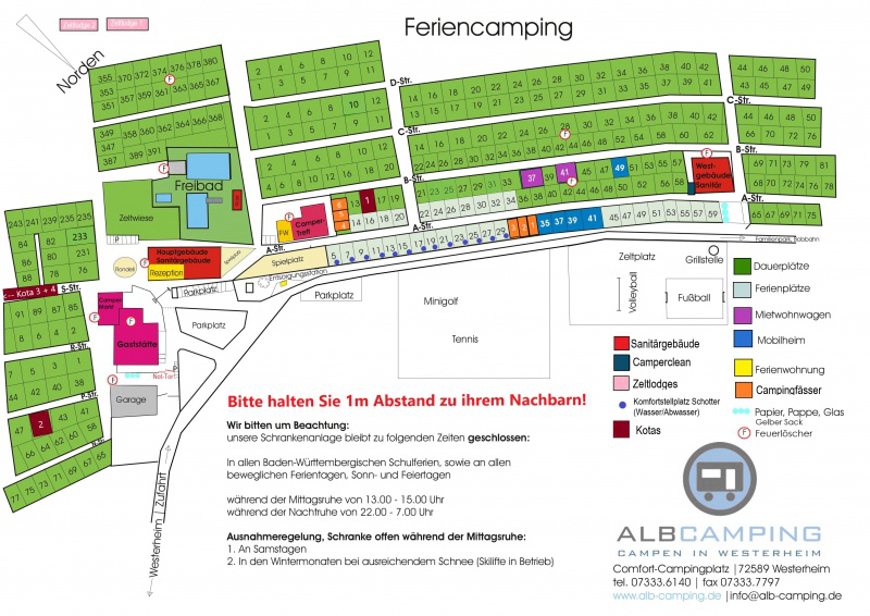 Campingplatz-Plan